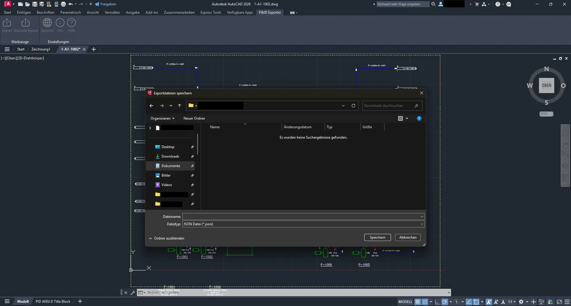 AutoCAD Export-Dialog
