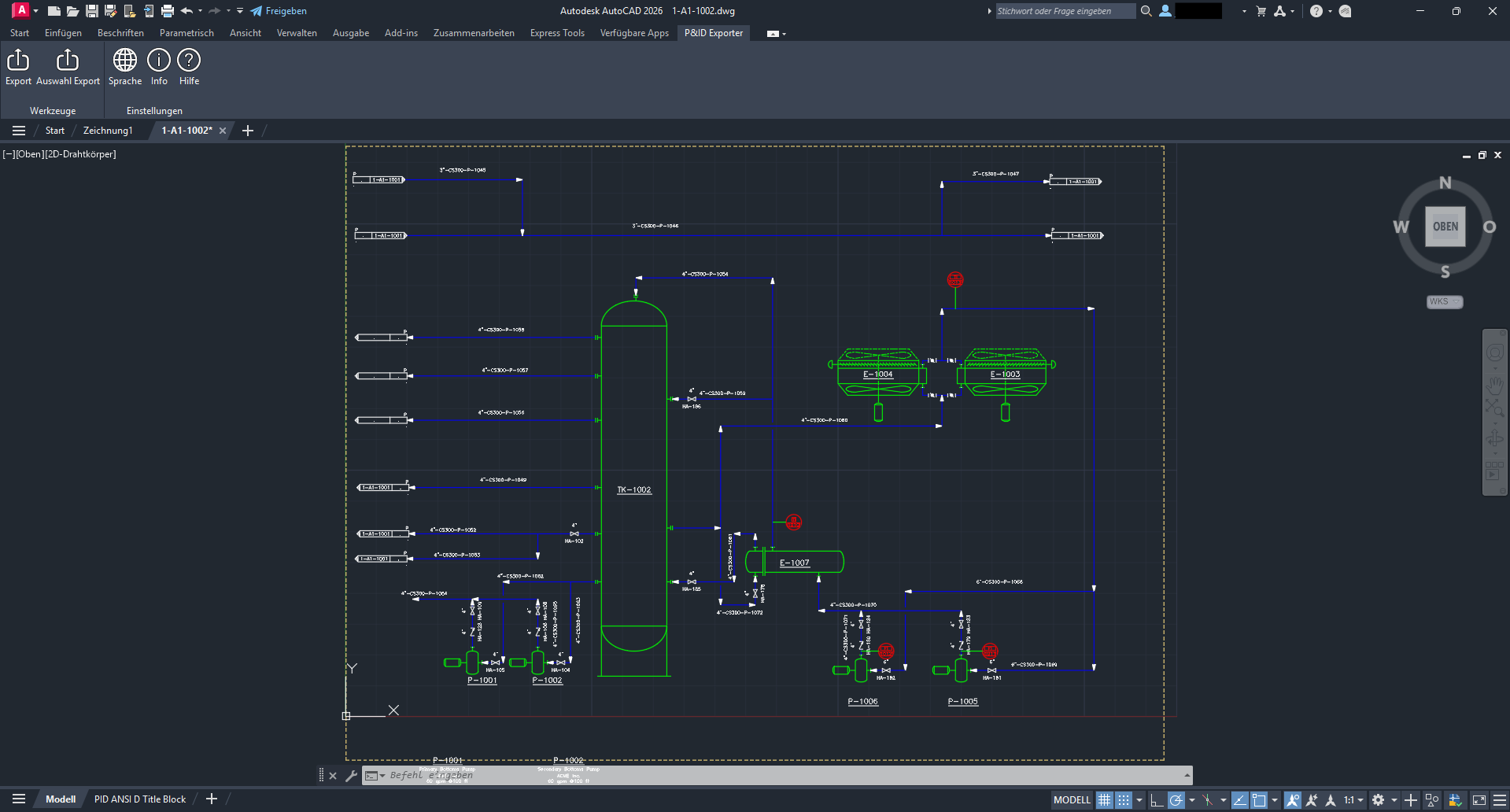 AutoCAD Hauptansicht mit Ribbon