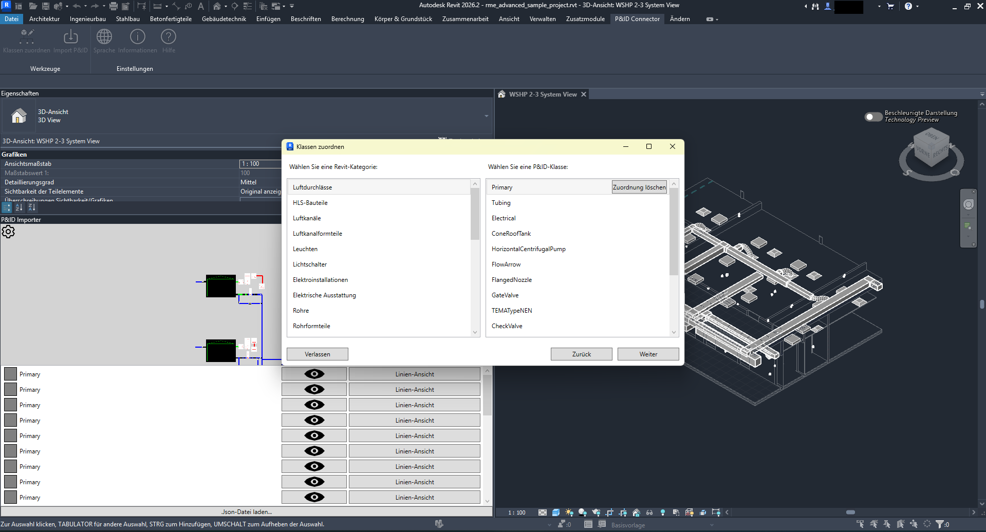 Klassenzuordnung anwenden