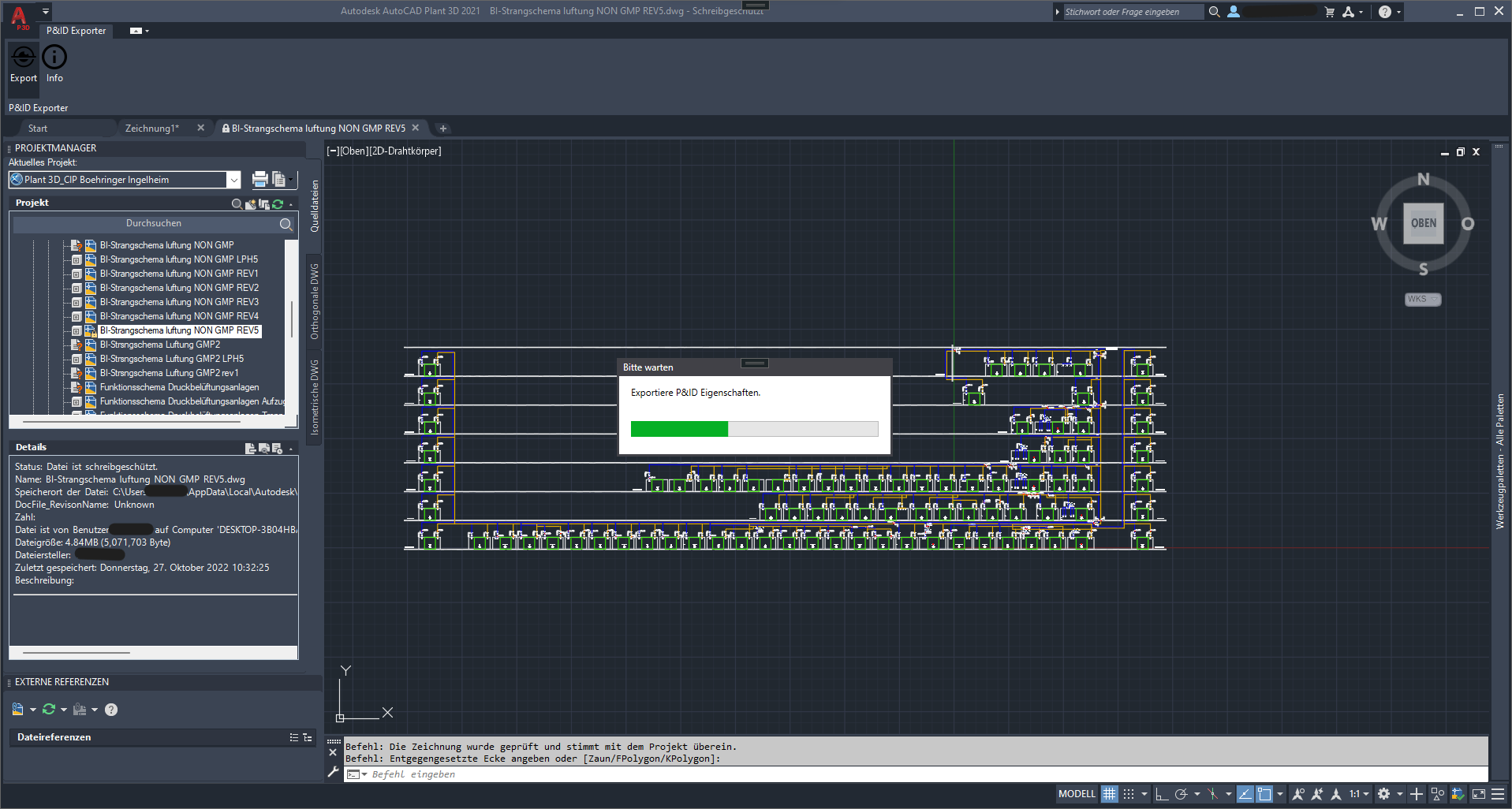 Schema Export AutoCAD in eine Datei